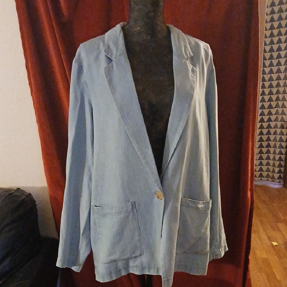 DKNY Soft Blue Women's Blazer